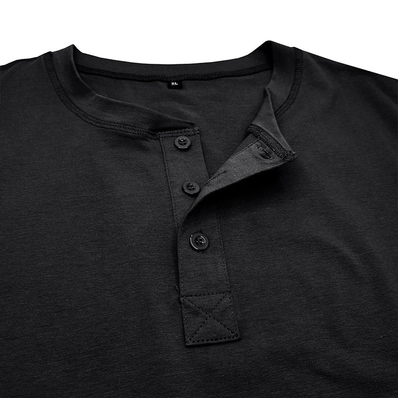 Shimon | Cotton Button T-Shirt