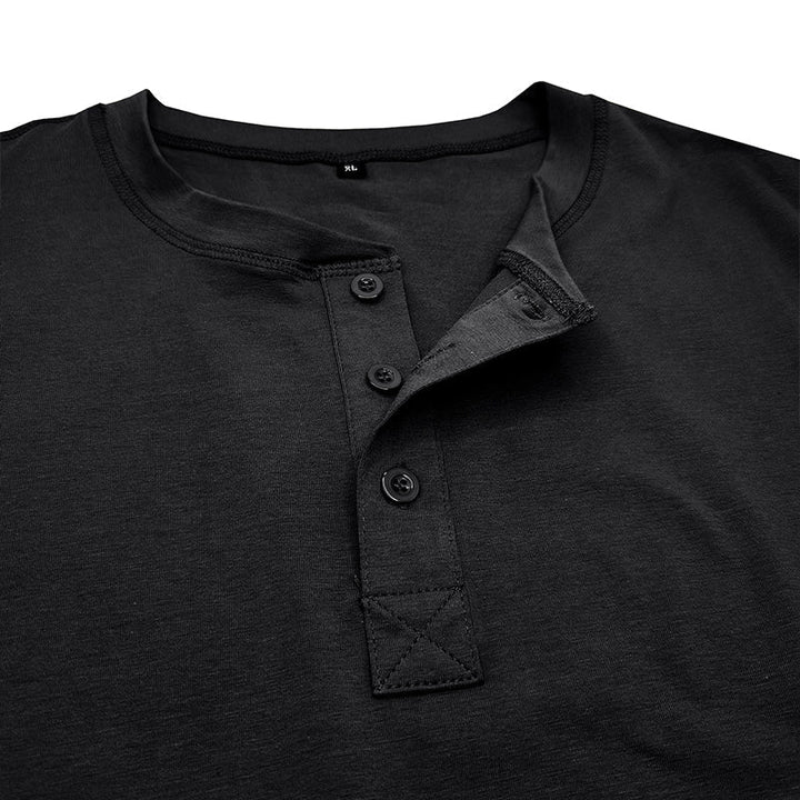 Shimon | Cotton Button T-Shirt