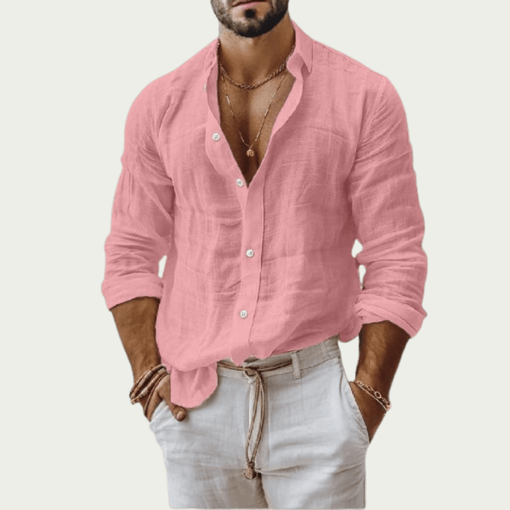 Barrett | Cotton Linen Long Sleeve Shirt