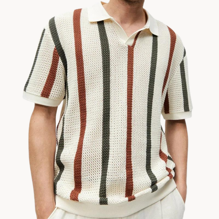 Miles | Men's Textured Knit Polo