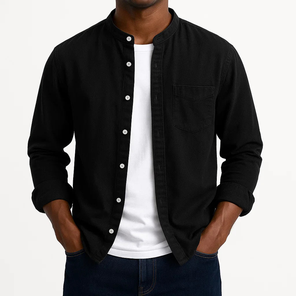 Theo | Men's Laid-Back Mao Shirt