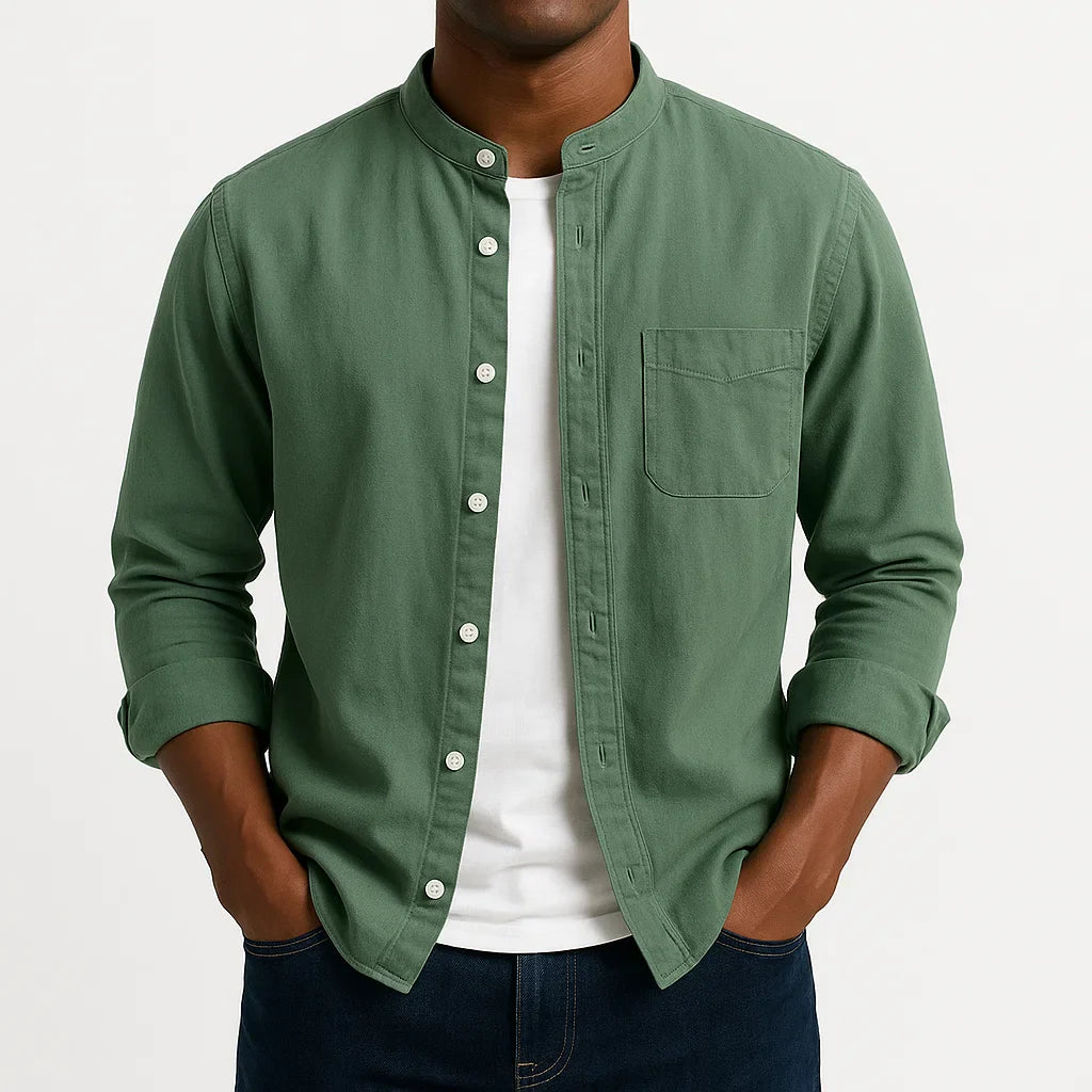 Theo | Men's Laid-Back Mao Shirt