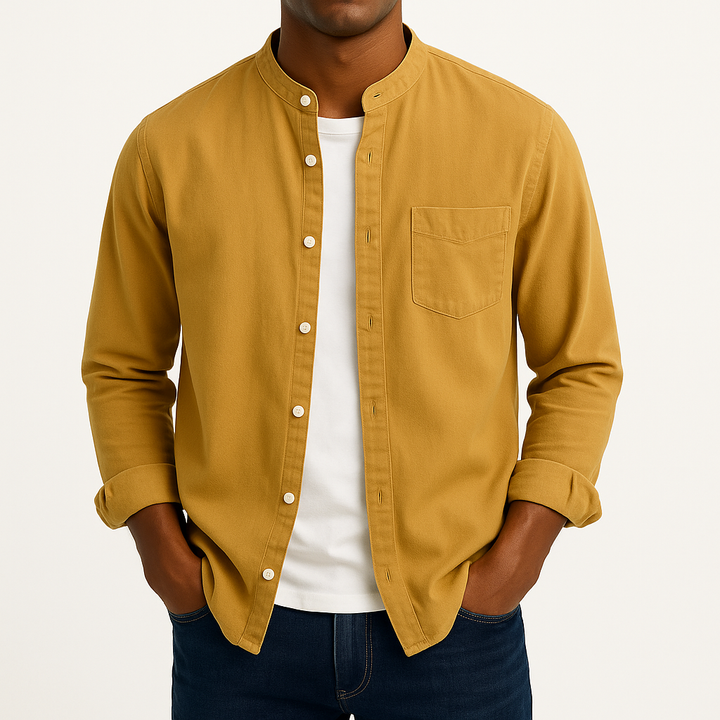 Theo | Men's Laid-Back Mao Shirt