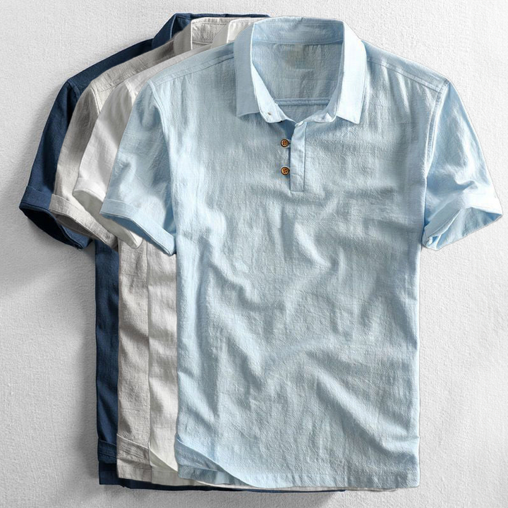 Ice | Men's Linen-Cotton Polo Shirt
