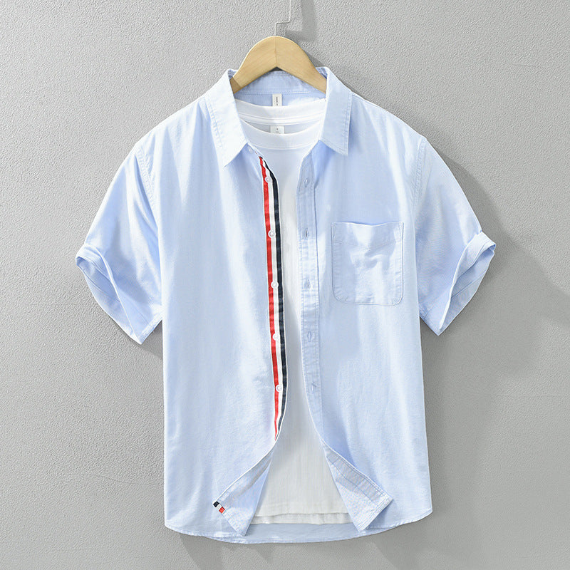 Vincent | Refined Stripe Short Sleeve Linen Shirt