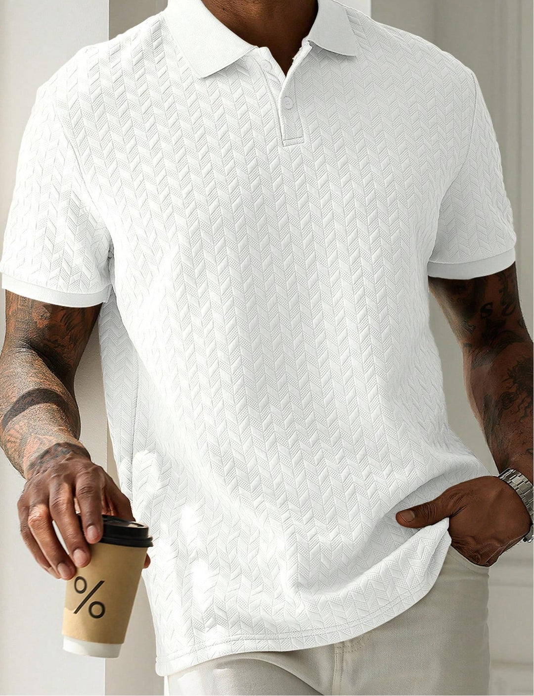 Nick | Men's Textured Knit Polo