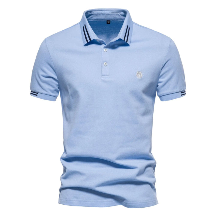 Noah | Men's Refined Stripe Collar Polo