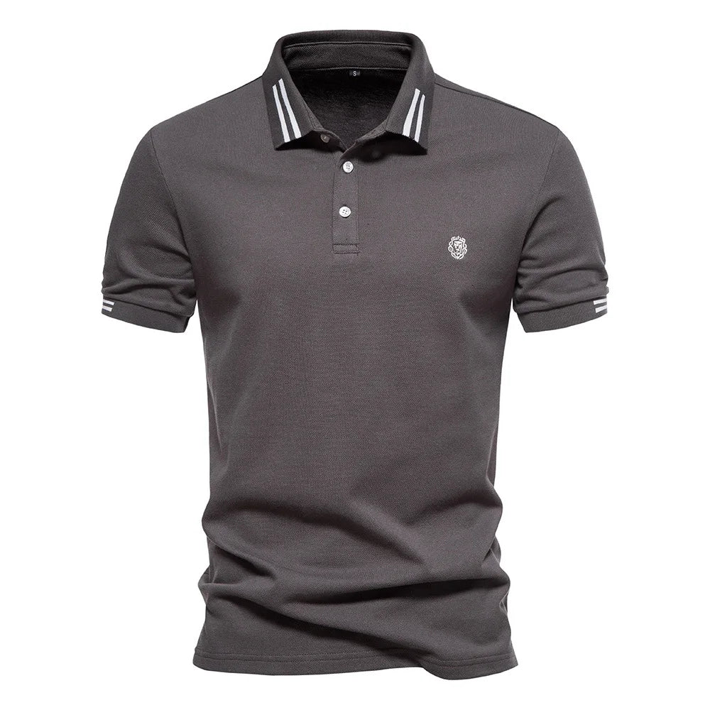 Noah | Men's Refined Stripe Collar Polo
