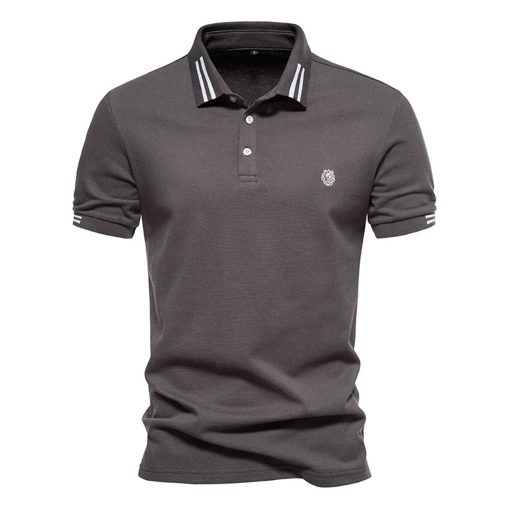 Noah | Men's Refined Stripe Collar Polo