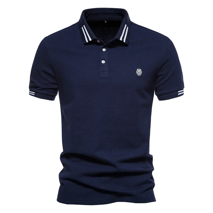 Noah | Men's Refined Stripe Collar Polo
