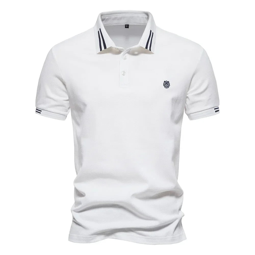 Noah | Men's Refined Stripe Collar Polo