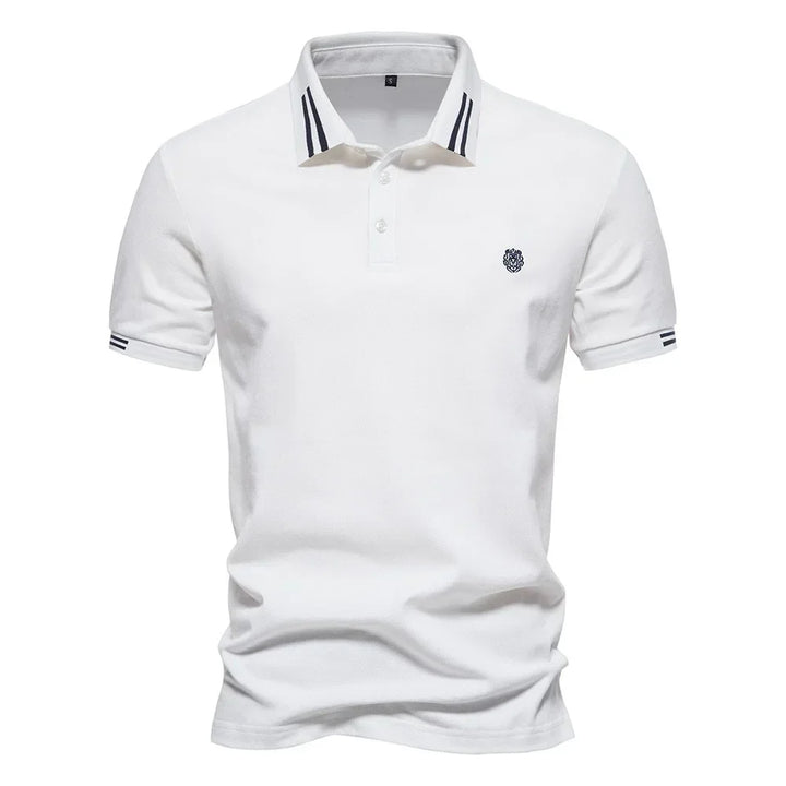 Noah | Men's Refined Stripe Collar Polo