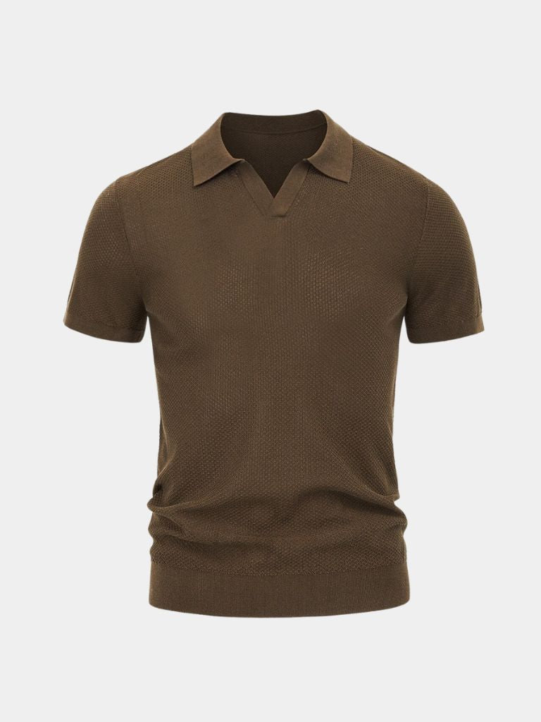 Harvey | Men's Deep Brown Polo Shirt