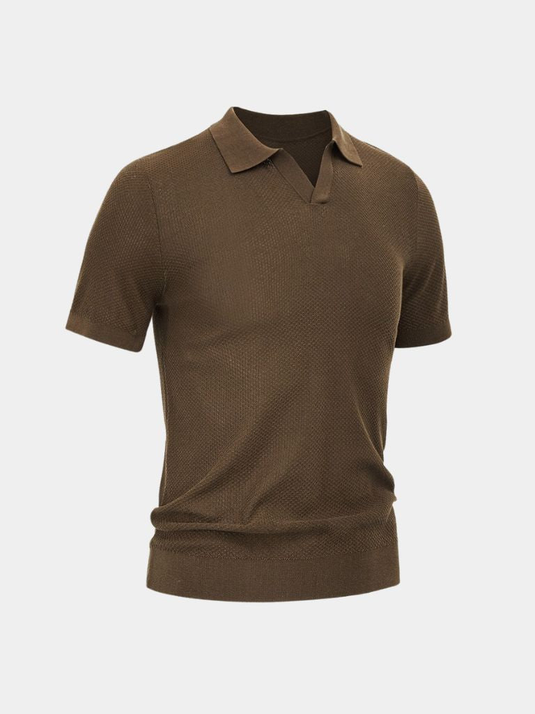 Harvey | Men's Deep Brown Polo Shirt