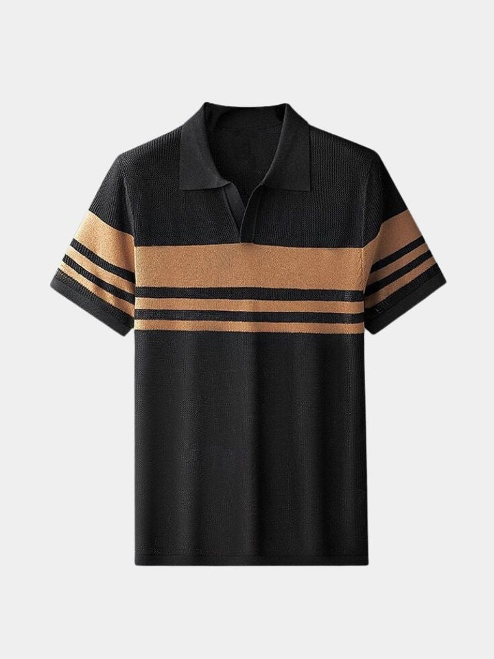 Callum | Caramel Textured Polo Shirt
