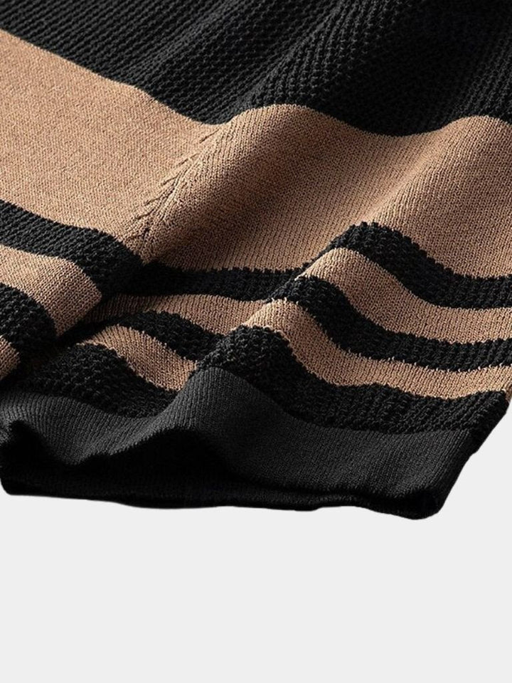 Callum | Caramel Textured Polo Shirt