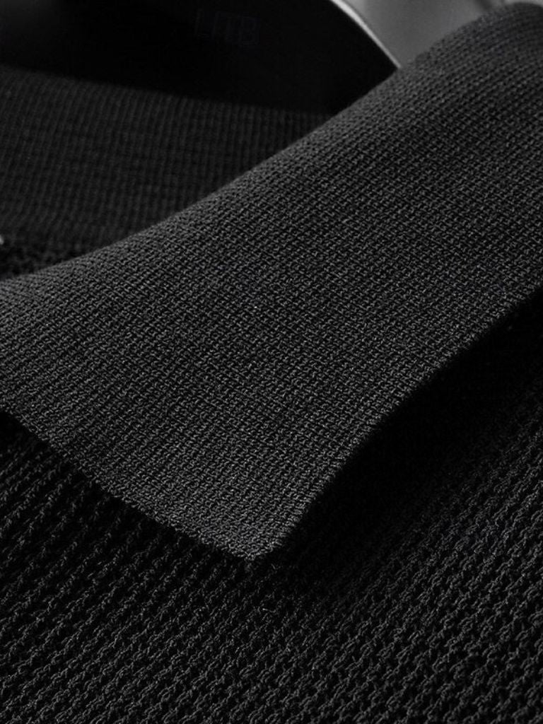 Callum | Caramel Textured Polo Shirt