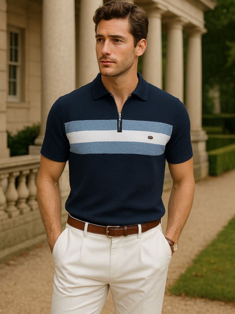 Victor | Men's Quarter Zip Polo Shirt