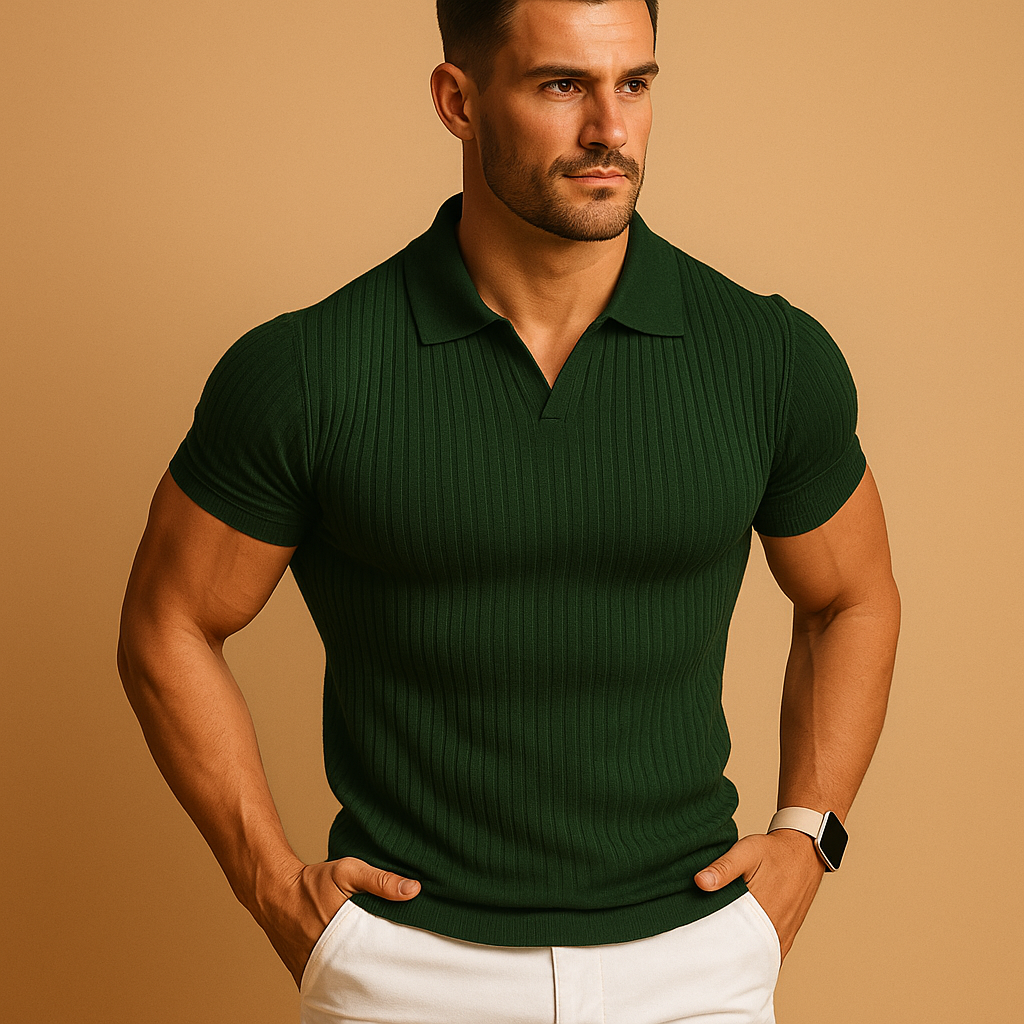 Niels | Men's Tailored polo V-neck shirt
