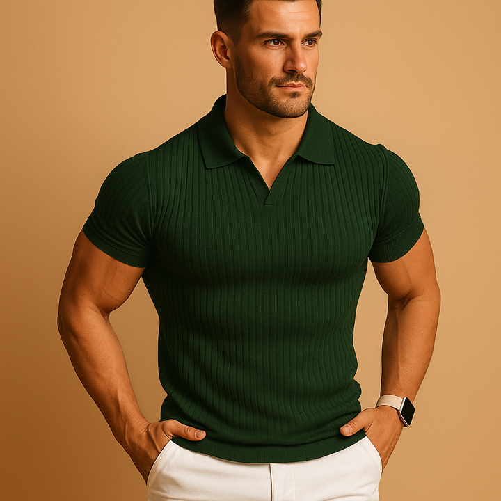 Niels | Men's Tailored polo V-neck shirt
