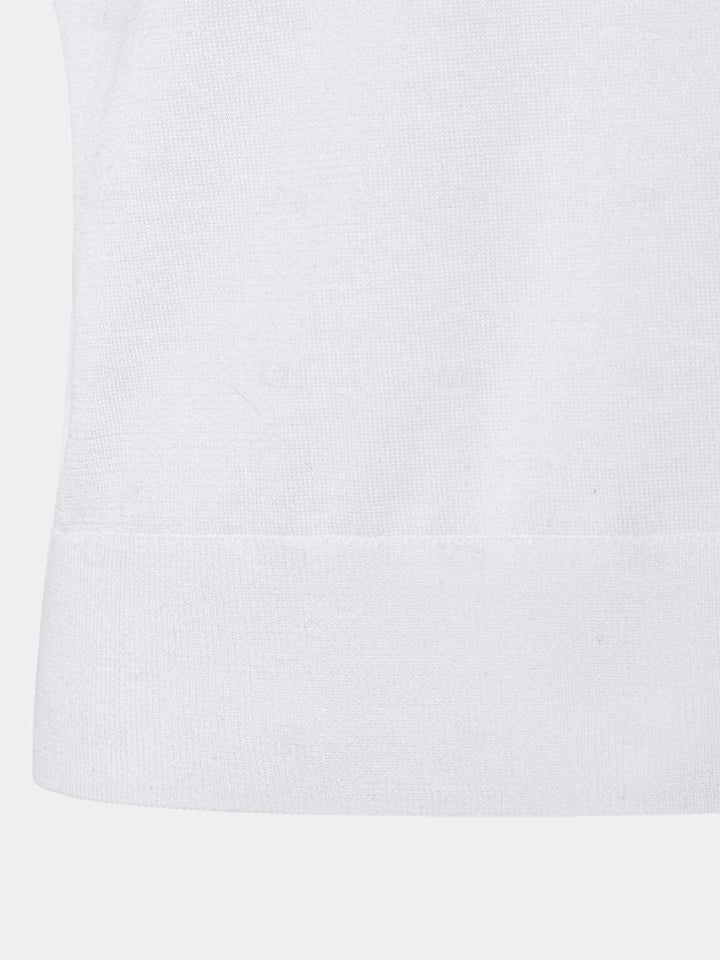 Clive | Men's Ivory Long Sleeve Polo