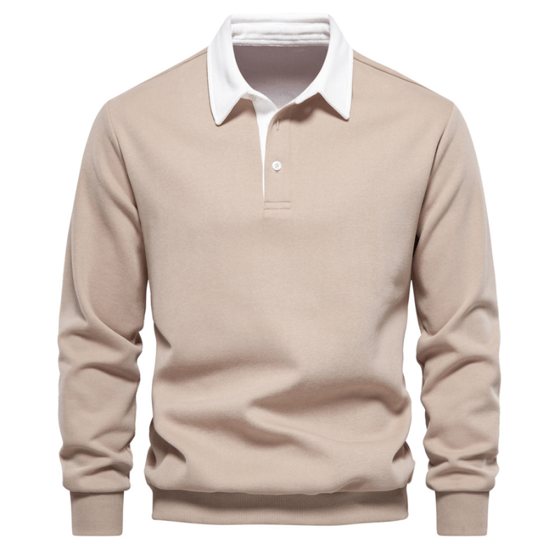 Lewis | Men's Contrast Collar Polo Sweater