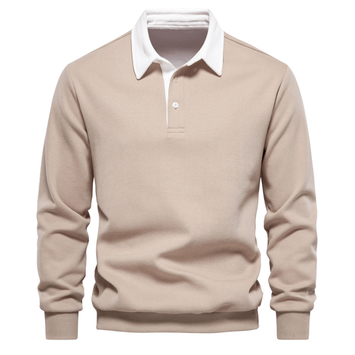 Lewis | Men's Contrast Collar Polo Sweater