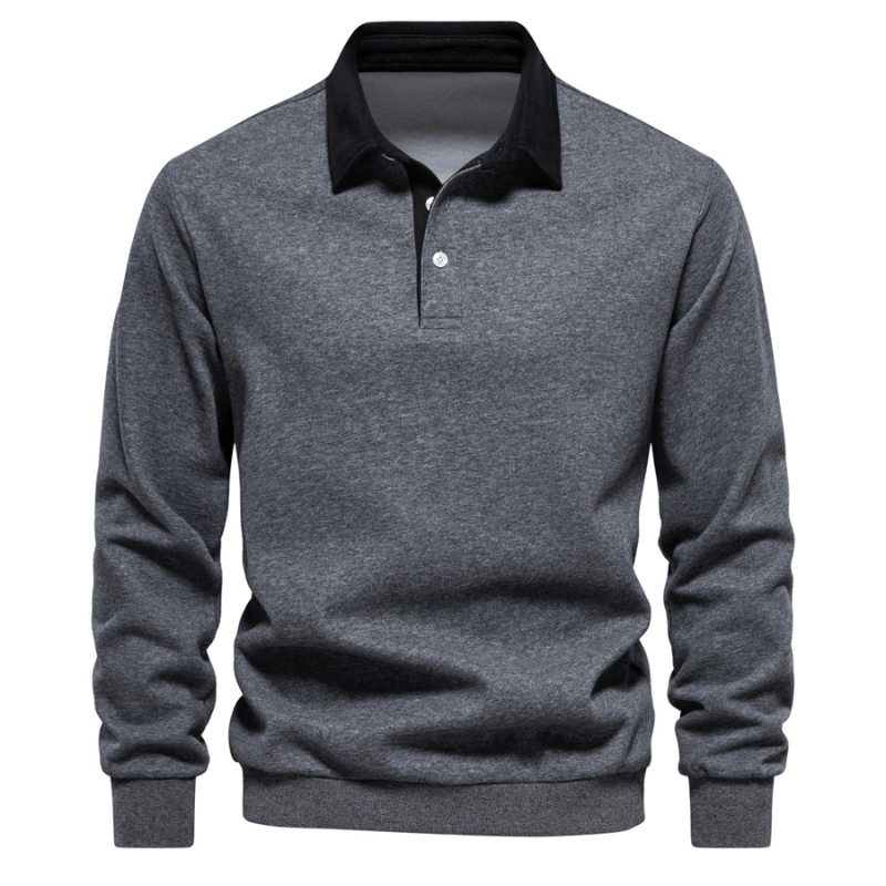 Lewis | Men's Contrast Collar Polo Sweater