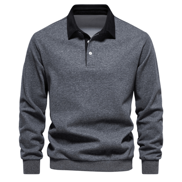 Lewis | Men's Contrast Collar Polo Sweater