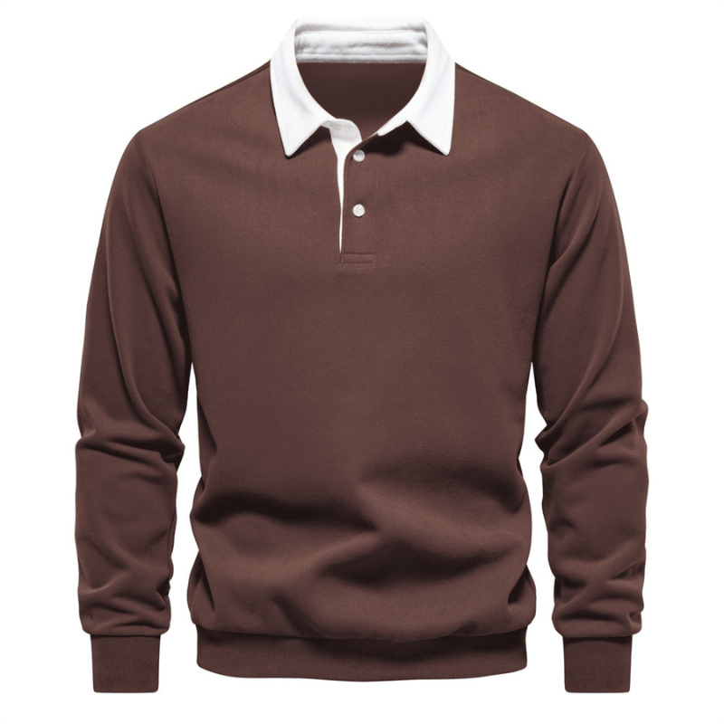 Lewis | Men's Contrast Collar Polo Sweater