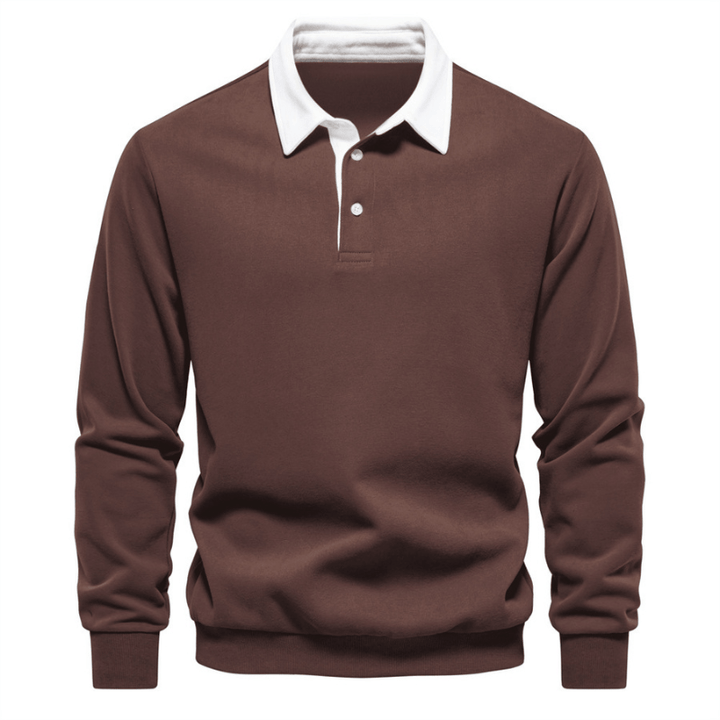 Lewis | Men's Contrast Collar Polo Sweater