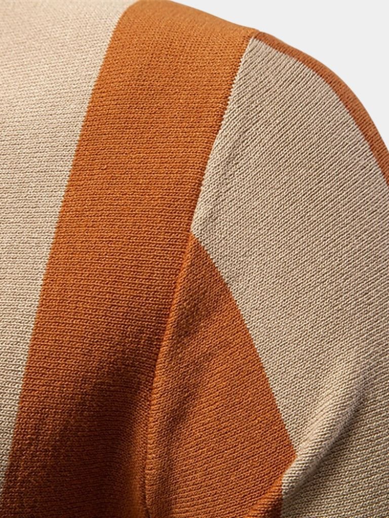 Miles | Men's Navy Stripe Polo Shirt