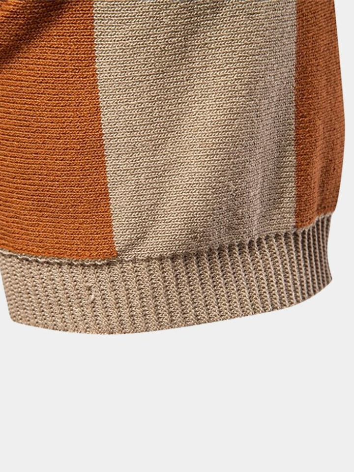 Miles | Men's Navy Stripe Polo Shirt