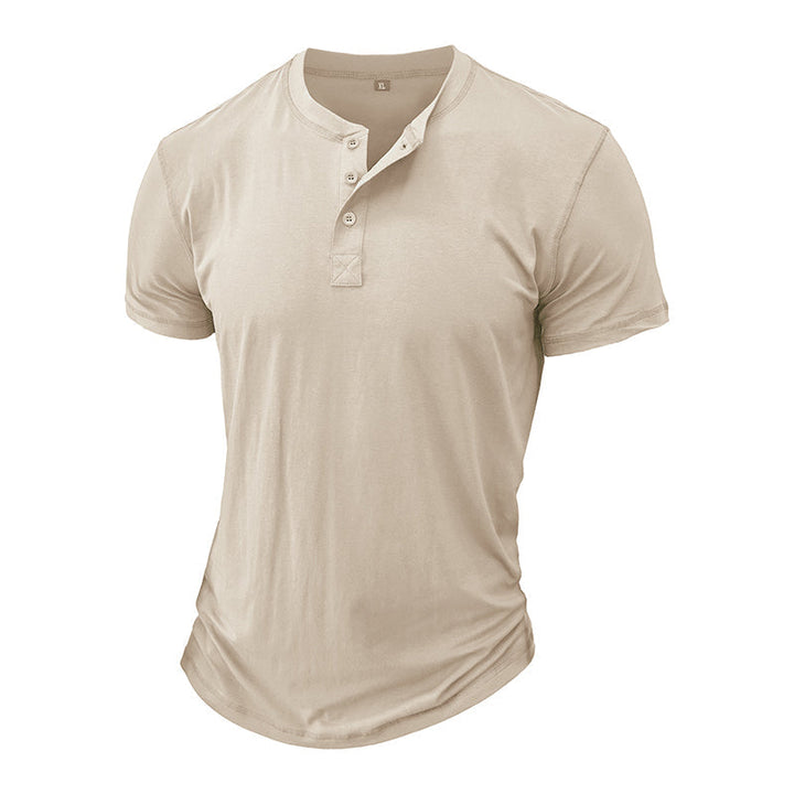 Shimon | Cotton Button T-Shirt