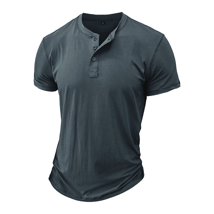 Shimon | Cotton Button T-Shirt