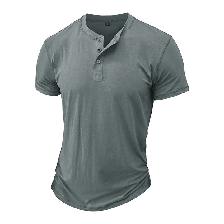 Shimon | Cotton Button T-Shirt
