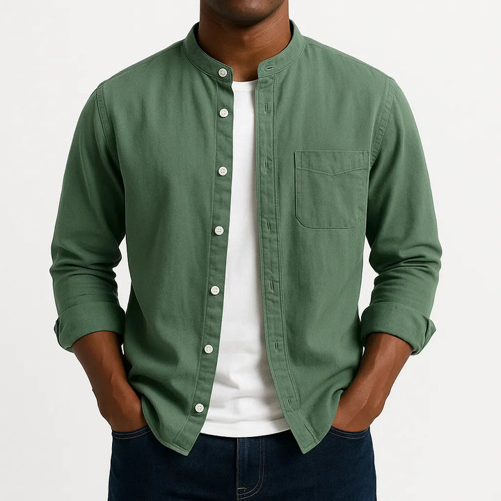 Theo | Men's Laid-Back Mao Shirt