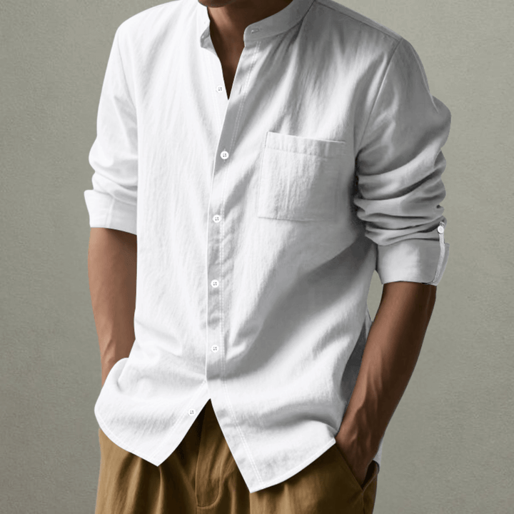 Kenneth | Men's Mandarin Collar Summer Shirt