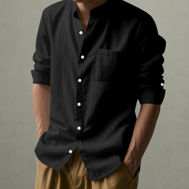 Kenneth | Men's Mandarin Collar Summer Shirt