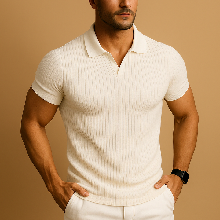 Niels | Men's Tailored polo V-neck shirt